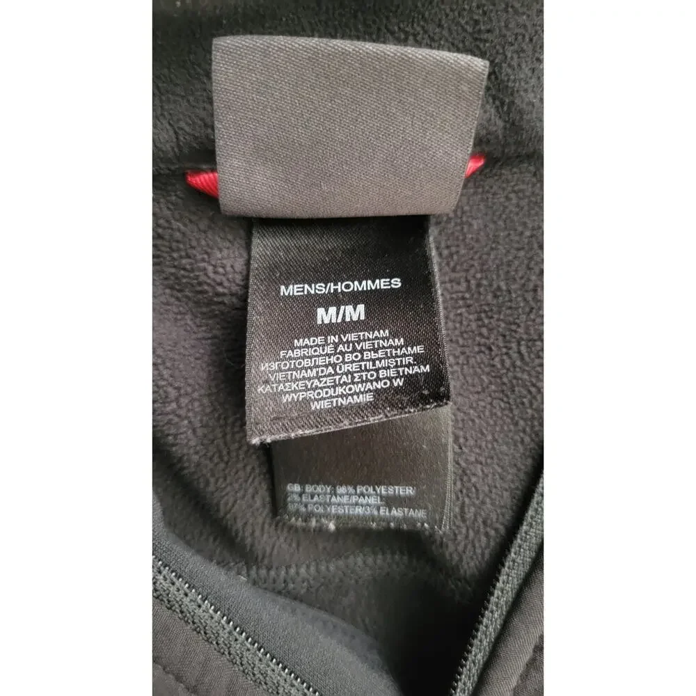 The North Face Men's Medium Black 1/2 Zip Fleece Pullover Stretch Chest Pocket